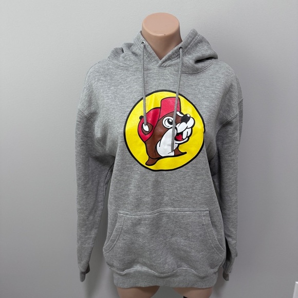 Buc-ee’s Unisex Gray Hoodie Pullover Jacket Small - Picture 1 of 3